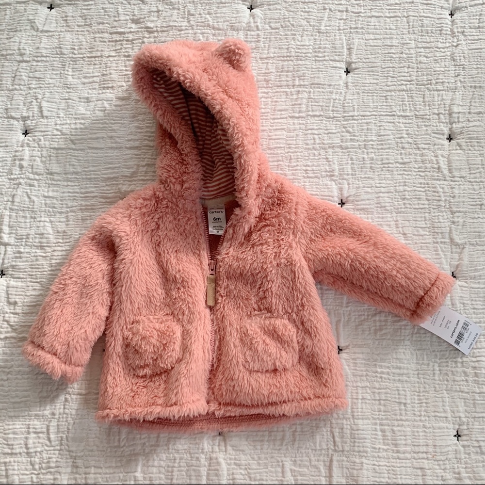 NWT Carter’s Pink Fur Jacket